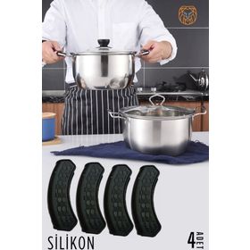 Transformacion 720172 Silikon 4 Adet Tencere Tutucu