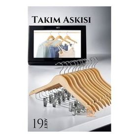 Transformacion 720503 Ceket Etek Pantolon Kıskaçlı 19 Adet Takım Askısı