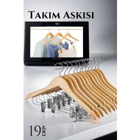 Transformacion 720503 Ceket Etek Pantolon Kıskaçlı 19 Adet Takım Askısı