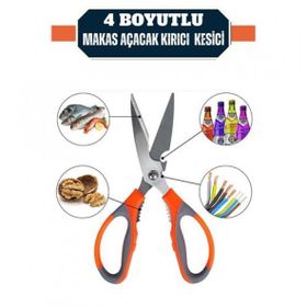 Transformacion Kuhn 4 Boyutlu Mutfak Makası Açacak Kırıcı Kesici