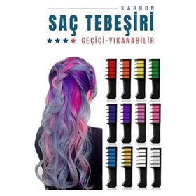 Transformacion Landon Design 12+2 Geçici Saç Tebeşir Tarak Renklendirici Seti