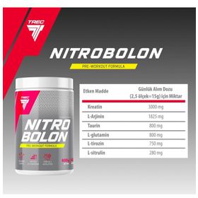Trec Nutrition Nitrobolon Pre-Workout Tropikal 600 gr Protein Tozu