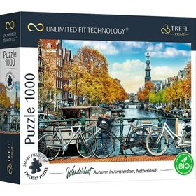 Trefl 10702 1000 Element En Kalın Karton Organik ECO Holland Yetişkinler ve Çocuklar için Sonbahar Seyahat Eğlencesi 12+ Wanderlust: Autumn in Amsterdam, Netherlands Puzzle