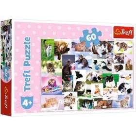 Trefl 17332 Kedi Dünyası 60 Parça Puzzle