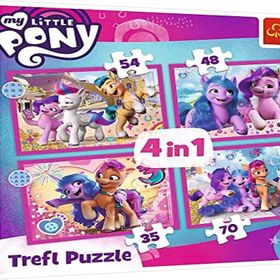 Trefl 34375 Colorful Ponies 4in1 Puzzle