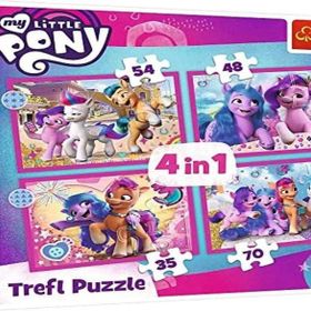 Trefl 34375 Colorful Ponies 4in1 Puzzle