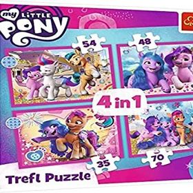 Trefl 34375 Colorful Ponies 4in1 Puzzle