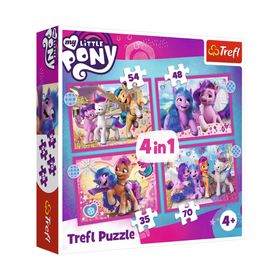 Trefl 34375 Colorful Ponies 4in1 Puzzle