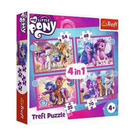 Trefl 34375 Colorful Ponies 4in1 Puzzle