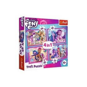 Trefl 34375 Colorful Ponies 4in1 Puzzle