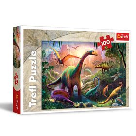 Trefl Dinozor Dünyası 100 Parça 5 Yaş ve Üzeri Puzzle