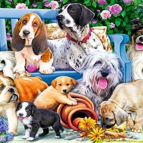 Trefl Dog In The Garden 1000 Parça Puzzle