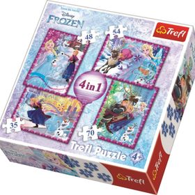 Trefl Frozen 35+48+54+70 Parça 4 lü Puzzle