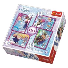 Trefl Frozen 35+48+54+70 Parça 4 lü Puzzle