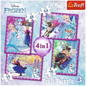 Trefl Frozen 35+48+54+70 Parça 4 lü Puzzle