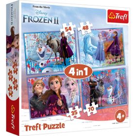 Trefl Frozen 35+48+54+70 Parça 4 lü Puzzle