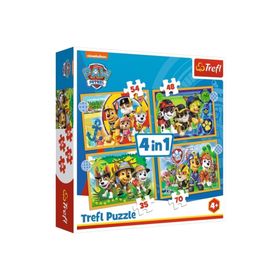 Trefl Holiday Paw Patrol 4in1 35+48+54+70 Parça Puzzle