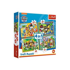 Trefl Holiday Paw Patrol 4in1 35+48+54+70 Parça Puzzle