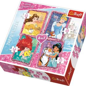 Trefl Prensesler 35+48+54+70 Parça Çocuk Puzzle