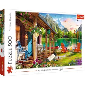 Trefl Puzzle Cabın In The Mountains 500 Parça Puzzle