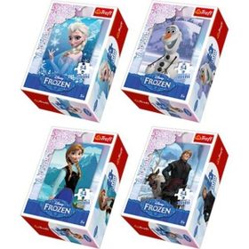 Trefl Puzzle Frozen Karlar Ülkesi Mini 54 Parçalı 4'lü Set Puzzle