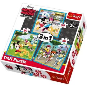 Trefl Puzzle Mickey Mouse with Friends / Disney St 20+36+50 Parça 3 in 1 Puzzle