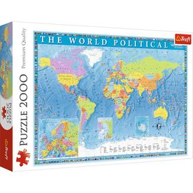 Trefl Puzzle Political Map Of The World 2000 Parça Puzzle