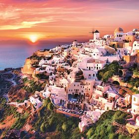 Trefl Santorini'de Gün Batımı 1000 Parça Puzzle