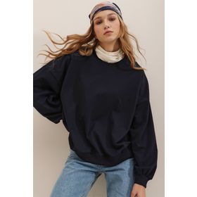 Trend Alaçatı Stili ALC-669-001 Lacivert Kadın Sweatshirt