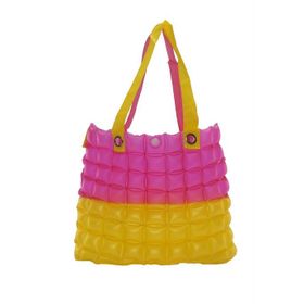 Trend BR06 Sarı Pembe Şişme Kadın Plaj Çantası