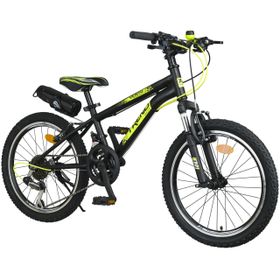 Trendbisiklet Cross Country 20’’ Çift Kat Alüminyum Jant Önden Amortisörlü, 21 Micro Shift Vites Siyah - Neon Sarı Erkek Çocuk Bisikleti