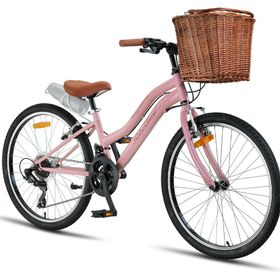 Trendbisiklet Retro Classic 24 Jant 21 Vites Shimano Pembe-Kahve Bisiklet