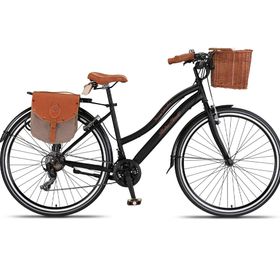 Trendbisiklet Retro Classic 28 Jant 21 Vites Shimano Siyah-Kahverengi Şehir Bisikleti