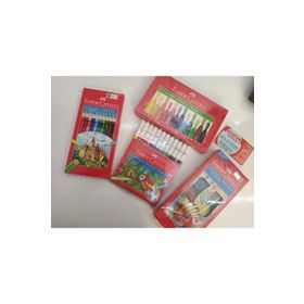 trendbizim Faber Castell 4'lü Boyama Seti 12'li Kuruboya 12'li Suluboya 12'li Pastel Boya 12'li Keçeli Kalem