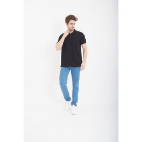 Trender 2127 Siyah Düz Pike Erkek T-shirt