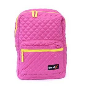 Trendix U1622-PA-SA Pembe - Sarı Parlak Kapitone Sırt Çantası