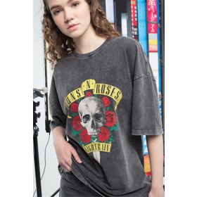 Trendiz 111432 Guns N Roses Antrasit Kadın T-shirt