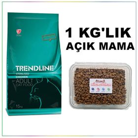Trendline Tavuklu Kısırlaştırılmış 1 kg Yetişkin Açık Kedi Maması