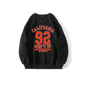 Trendseninle California 92 Baskılı Siyah Oversize Kadın Sweatshirt