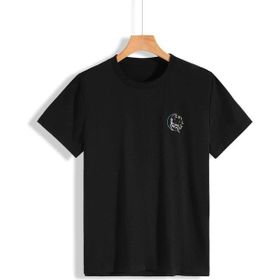 Trendseninle Chill Baskılı Oversize Siyah Oversize Erkek T-shirt