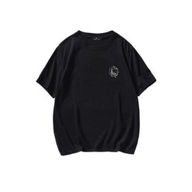 Trendseninle Chill Baskılı Oversize Siyah Oversize Erkek T-shirt