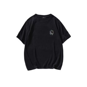 Trendseninle Chill Baskılı Oversize Siyah Oversize Erkek T-shirt