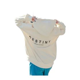 Trendseninle Destıny Tasarım Baskılı Ekru Kadın Sweatshirt