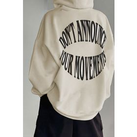 Trendseninle Dont Bej Hoodie Kadın Sweatshirt