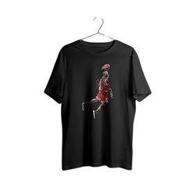 Trendseninle Fly Baskılı Siyah Oversize Erkek T-shirt