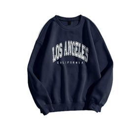 Trendseninle Los Angeles Lacivert Kadın Sweatshirt