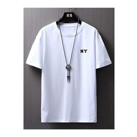Trendseninle NY Baskılı Oversize Beyaz Oversize Erkek T-shirt