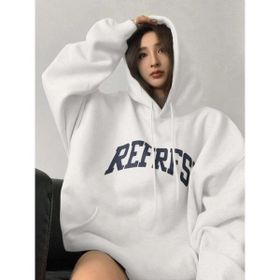 Trendseninle Refrfsh Baskılı Beyaz Kadın Sweatshirt