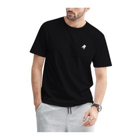 Trendseninle Running Horse Baskılı Siyah Oversize Erkek T-shirt