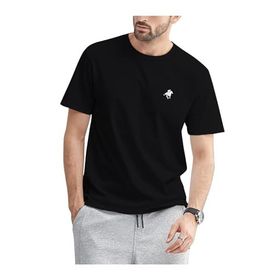 Trendseninle Running Horse Baskılı Siyah Oversize Erkek T-shirt